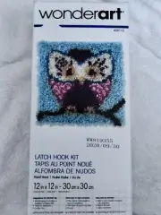 Wonder Art “Hoot” Latch Hook Owl Kit 12 X 12" NEW Open Box