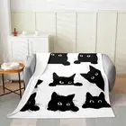 Cat Fleece Throw Blanket,Kids Pet Cats Flannel Fuzzy Blanket for Bed Sofa Couch,