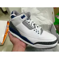 在飛比找蝦皮購物優惠-Air Jordan 3 Retro 爆裂紋 巫師藍 全新U