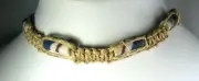 Handmade Flat Hemp Necklace with Sandcast Beads