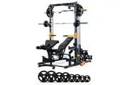 Reeplex RM90 Smith Machine + Squat Rack + Lat Pulldown Bench + 100kg Olympic Weights