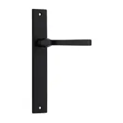 Iver Annecy Door Lever Handle on Rectangular Backplate Matt Black