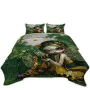 Bumblebee Dragonling and Bee Fairy Coverlet