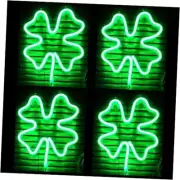 Nuanchu 4 Pcs St. Patrick'S Day Shamrock Window Lights, Lighted Window