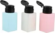 3 Pcs Nail Salon Tools Pump Dispenser Bottle Alcohol Containers Pump Dispenser Empty Makeup Containers Push Down Pump Dispenser Liquid Dispenser Container