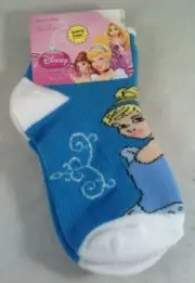 Planet Sox Cinderella NWT kids socks size 6-7.5, shoe size 8-10 New Blue/white