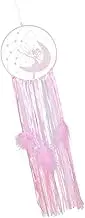 RORPOIR 1pc Stylish Pink Catcher Wall Hanging Pendant Handmade Decoration for Home and Polyester with Beautiful Weaving Present Idea