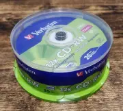 Verbatim CD-RW 700MB, 2X-12X Rewritable Media Disc - 25 Pack Spindle