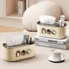 with Spring Tissue Storage Box Plastic Paper Box Tissue Holder Household