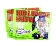 Big League Chew Swingin Sour Apple Bubble Gum Candy Candies Bulk Baseball Ball