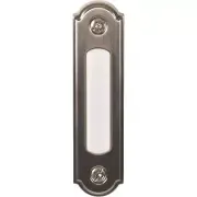 LED Lighted Metal Door Chime Push Button (Satin Nickel) | Surface Mount Light...