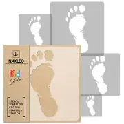 5x reusable PLASTIC Stencils / 13.4" to 3.5"/ Nursery KIDS Template / FEET