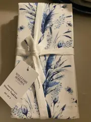 Williams Sonoma Printemps Bleu Table Napkins S/4 Blue & White New