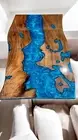 60"x30" Natural Acacia Handcrafted Epoxy Dining Table Top Farmhouse Interior Dec