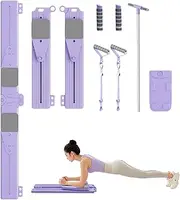 Pilates Board for Home Workout,Multifunctional Foldable Pilates Reformer Board - Exercise Equipment for Balance Training Muscle Building Core Daily