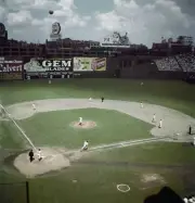 Crowd And Game Action At Fenway Park 1946 OLD BASEBALL PHOTO