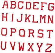 DOITOOL 26Pcs Iron Letter Patches for Clothing a Z Embroidered Alphabet Patches for Jackets DIY Crafts Easy Application Durable Design Letter Background