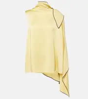 [Stella McCartney] Stella McCartney Tie-neck top AU 2 yellow