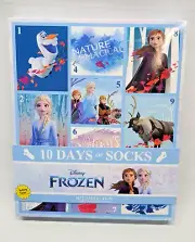 Disney Frozen Princess Toddler 2-4 Girls 10 Days of Socks Advent Calendar NEW