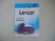 Lexar USB 2.0 TwistTurn2 Flash Drives 32GB Assorted Colors Pack Of 3 Drives NEW