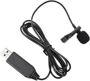 LALAFINA Omnidirectional Lavalier Microphone with Built Sound Card for Video Conferencing Vlogging Streaming and Gaming Clip Design Compatible