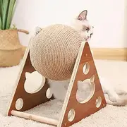 Cat Scratch Ball Solid Wooden Scratcher Pet Cat Large Sisal Ball Scratching Toy Scratching Posts