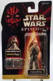 Vintage 1998 Star Wars Episode 1 Jar Jar Binks with CommTech Talking Chip NIB