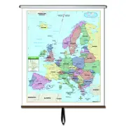 Europe Primary Classroom Wall Map on Roller