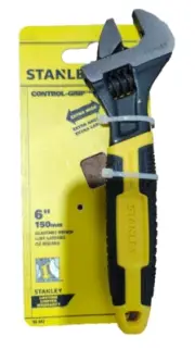 Stanley 90-947 Adjustable Wrench – 6''-Inch Chrome Vanadium – Bi-Material