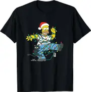 The Simpsons Homer And Snowball Tangled Holiday T-shirt Adult And Youth Short Sleeves Shirts Unisex T-a653 Comfortable fabrics of high quality Aldu...