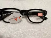 LA READERS WOMEN MEN Readers READING GLASSES BLACK +2.00 New NWT
