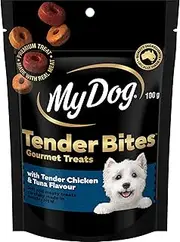 MY DOG Adult Dog Treats with Tender Chicken & Tuna Flavour 100g, 5 Pack