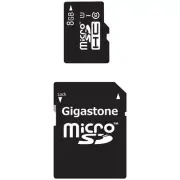 Gigastone GS-2IN1C1008G-R Class 10 UHS-1 microSDHC Card & SD Adapter 8GB