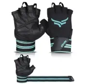 XTRIM X-Macho Leather Gym Gloves for Men & Women with Wrist Support Accessories