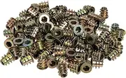 Wood Furniture Screw-in Nuts 100pcs Threaded Inserts Socket Furniture Bolt Inserts