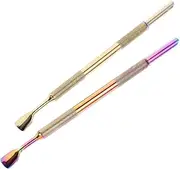 Healeved Professional Nail Cuticle Pusher Tool Set of 2 Nail Polish Remover for Manicure Pedicure