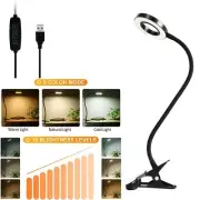 LED Clamp On Desk Lamps Plastic Dimmable Flexible Colorful Lights Reading 5V