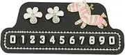 Temporary Parking Number Plate- 110g Temporary Parking Card Plate | Temporary Parking Phone Number Board For Vehicles, Cartoon Phone Number Plate Car Decorations Ornament For Parking