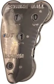 Stainless Steel 4-Dial Raised Letter Umpire Indicator, Silver