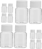 FOMIYES 25pcs Portable Plastic Sample Storage Bottles with Lids for Liquids and Refillable Lightweight and Versatile Medicine Containers for Travel and Home Use