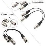 3-Pin XLR Male To Dual XLR Female Y Splitter Audio Adapter Cable For Microph.AU