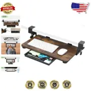 Under Desk Sliding Keyboard Tray - Ergonomic, Compact & Easy Installation - 19.7