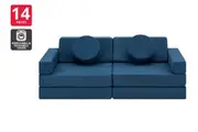 Ovela 14 Piece Modular Double Kids Play Sofa (Ocean Blue)