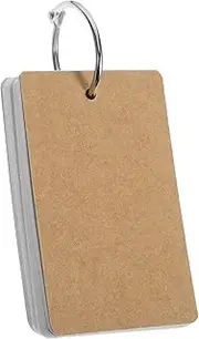 Angoily 1Set Blank Flashcards with Rings Index Cards Note Cards for DIY Projects Paper Memory Cards for Office School and Home Use