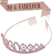 FOYTOKI Birthday Crown Sash Shoulder Strap Party Sash Crown Hair Comb Birthday Decor