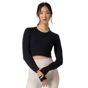 Ell/Voo Womens Yumi Seamfree Cropped Long Sleeve Tee