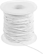 uxcell Elastic String for Bracelet 164 Ft/50 Meter Length 1 mm Dia, 1 Roll Sturdy Stretchy String Cord for Jewelry Making Necklace Beading Craft DIY, White