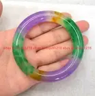 Pretty Nephrite Lavender Green Jade Bangle Bracelet 56-62mm Free Box