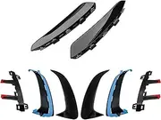 Front Spoiler Fit for Benz W177 AMG Line A Class A200 A250 A35 2019 Front Rear Bumper Lip Fog Lamp Cover Chin Spoiler Splitter Car Front Spoilers(Glossy Black Combo)