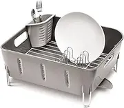simplehuman Compact Dish Rack, Grey Plastic
